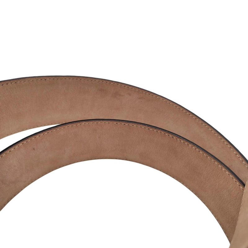 GUCCI White Embossed Leather Belt