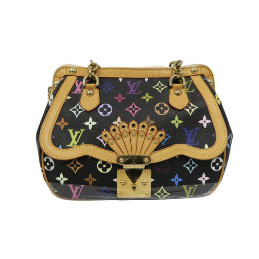 LOUIS VUITTON (LV) Multicolor Graceful Handbag, Black Tri-Color PVC, Peacock Limited Edition