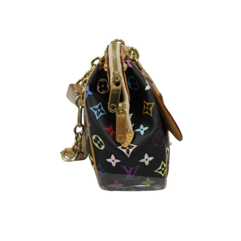 LOUIS VUITTON (LV) Multicolor Graceful Handbag, Black Tri-Color PVC, Peacock Limited Edition
