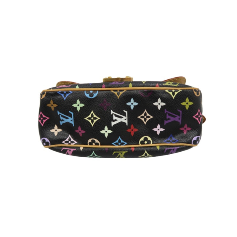 LOUIS VUITTON (LV) Multicolor Graceful Handbag, Black Tri-Color PVC, Peacock Limited Edition