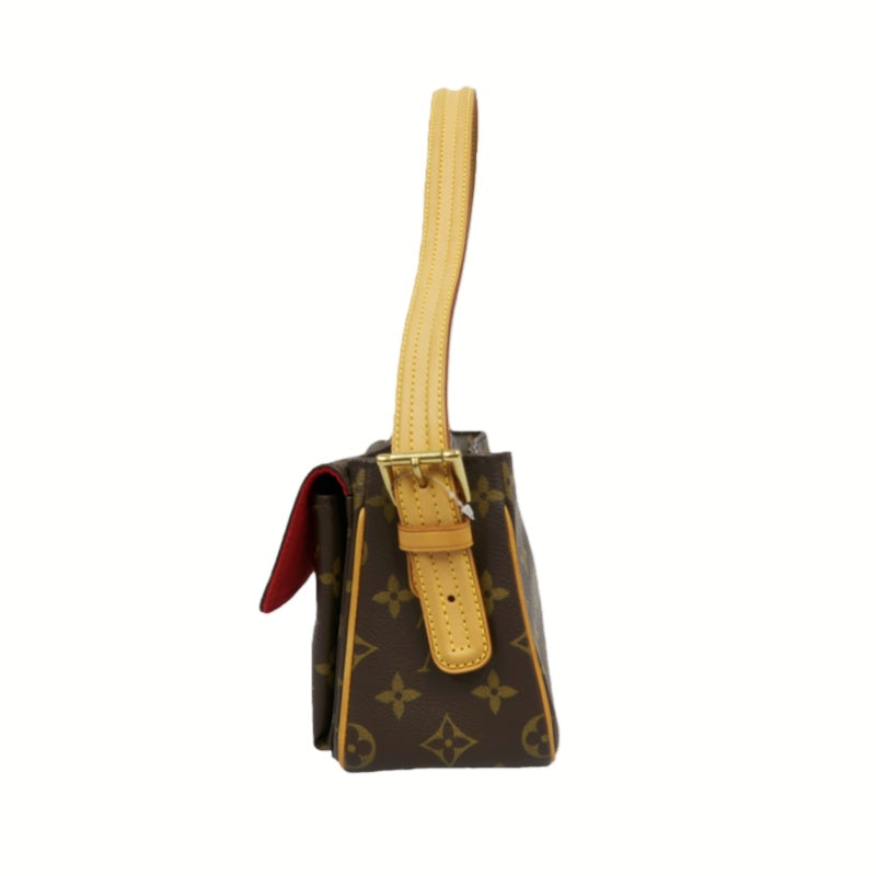 Louis Vuitton Vivacite Monogram Handbag Brown LV Monogram PVC Camel Shoulder Bag