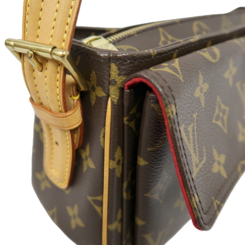 Louis Vuitton Vivacite Monogram Handbag Brown LV Monogram PVC Camel Shoulder Bag