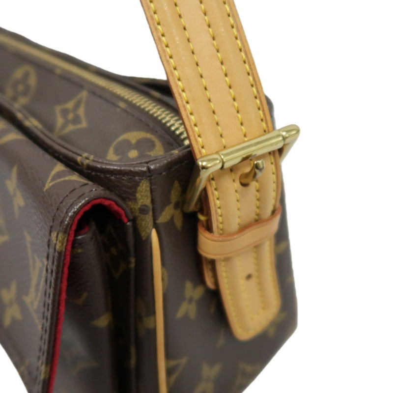 Louis Vuitton Vivacite Monogram Handbag Brown LV Monogram PVC Camel Shoulder Bag