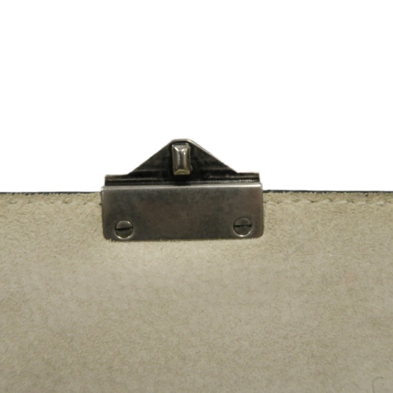 VALENTINO  Rockstud Glam Lock Shoulder Bag Calfskin Off-White White Turquoise