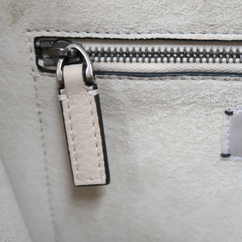 VALENTINO  Rockstud Glam Lock Shoulder Bag Calfskin Off-White White Turquoise