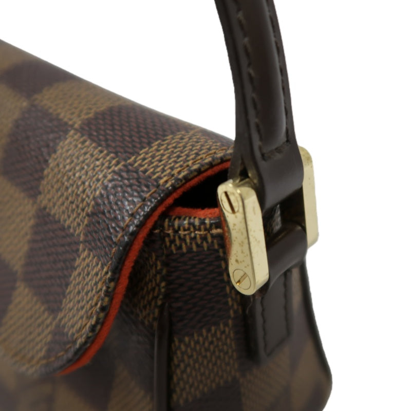 LOUIS VUITTON Damier Recoleta Handbag, Brown, Omotesando Box