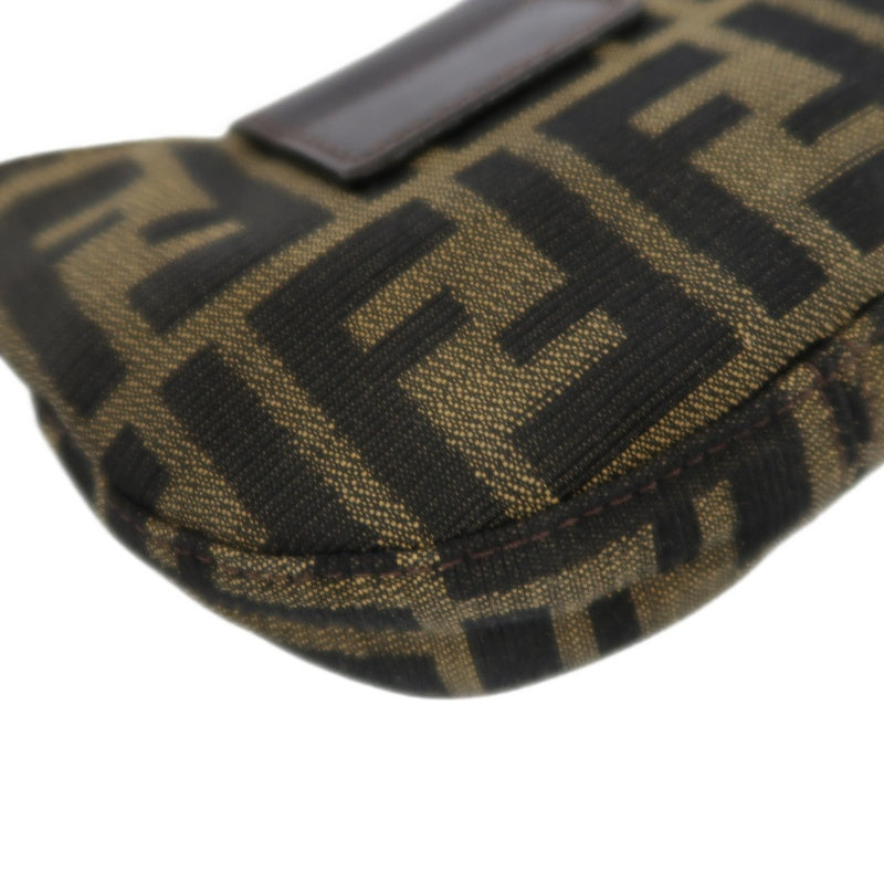 FENDI Mamma Bucket Handbag, Zucca Print, Brown Canvas with Leather Trim (FENDI Mini Zucca Canvas & Leather Handbag)