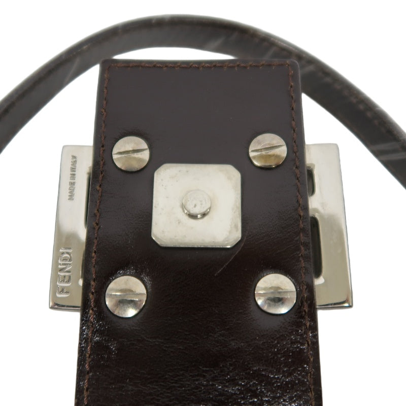 FENDI Mamma Bucket Handbag, Zucca Print, Brown Canvas with Leather Trim (FENDI Mini Zucca Canvas & Leather Handbag)