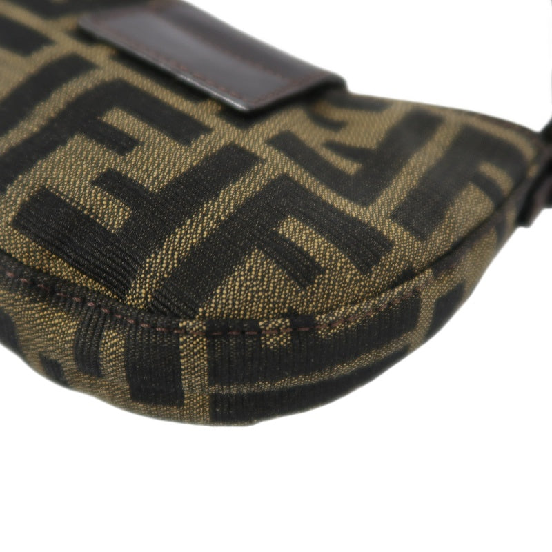 FENDI Mamma Bucket Handbag, Zucca Print, Brown Canvas with Leather Trim (FENDI Mini Zucca Canvas & Leather Handbag)