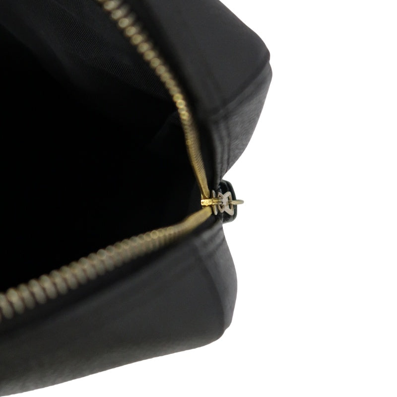 CHANEL Coco Mark Shoulder Bag, Caviar Leather, Black, Gold-tone Hardware