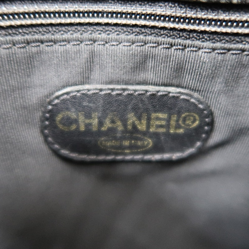 CHANEL Coco Mark Shoulder Bag, Caviar Leather, Black, Gold-tone Hardware