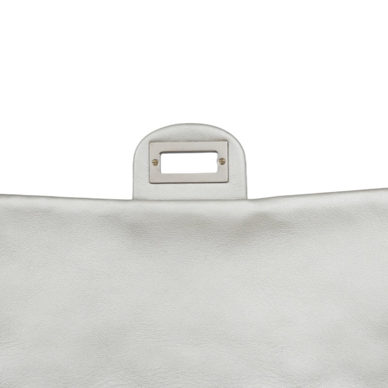 CHANEL 2.55 Chain Shoulder Bag, Silver, Silver Hardware, Serial Number Starting with "12"