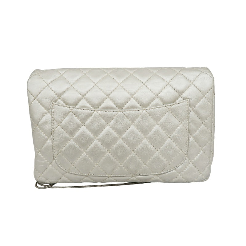 CHANEL 2.55 Chain Shoulder Bag, Silver, Silver Hardware, Serial Number Starting with "12"