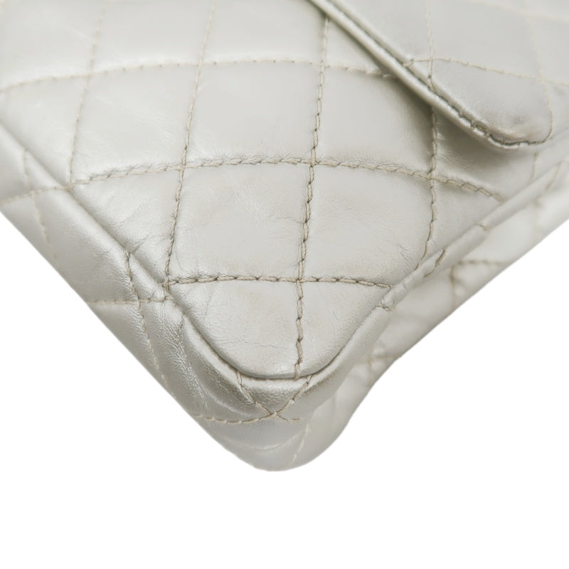 CHANEL 2.55 Chain Shoulder Bag, Silver, Silver Hardware, Serial Number Starting with "12"