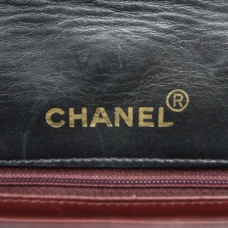 CHANEL Diana Matelasse Shoulder Bag Lambskin Black Gold Hardware