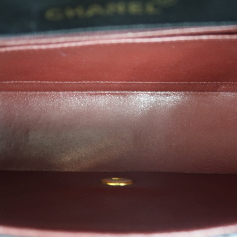 CHANEL Diana Matelasse Shoulder Bag Lambskin Black Gold Hardware