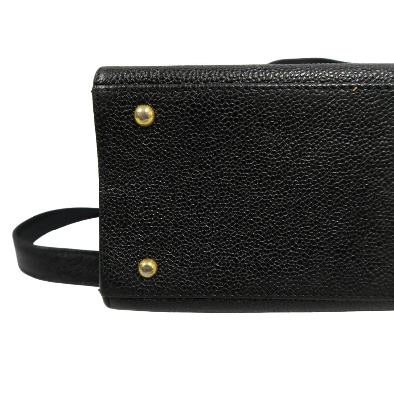 CHANEL Tote Bag Caviar Skin Black Gold Hardware CHANEL Black Calfskin Leather Tote Shoulder Bag