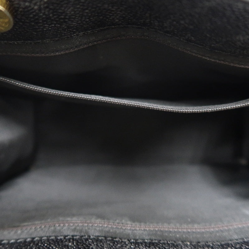 CHANEL Tote Bag Caviar Skin Black Gold Hardware CHANEL Black Calfskin Leather Tote Shoulder Bag
