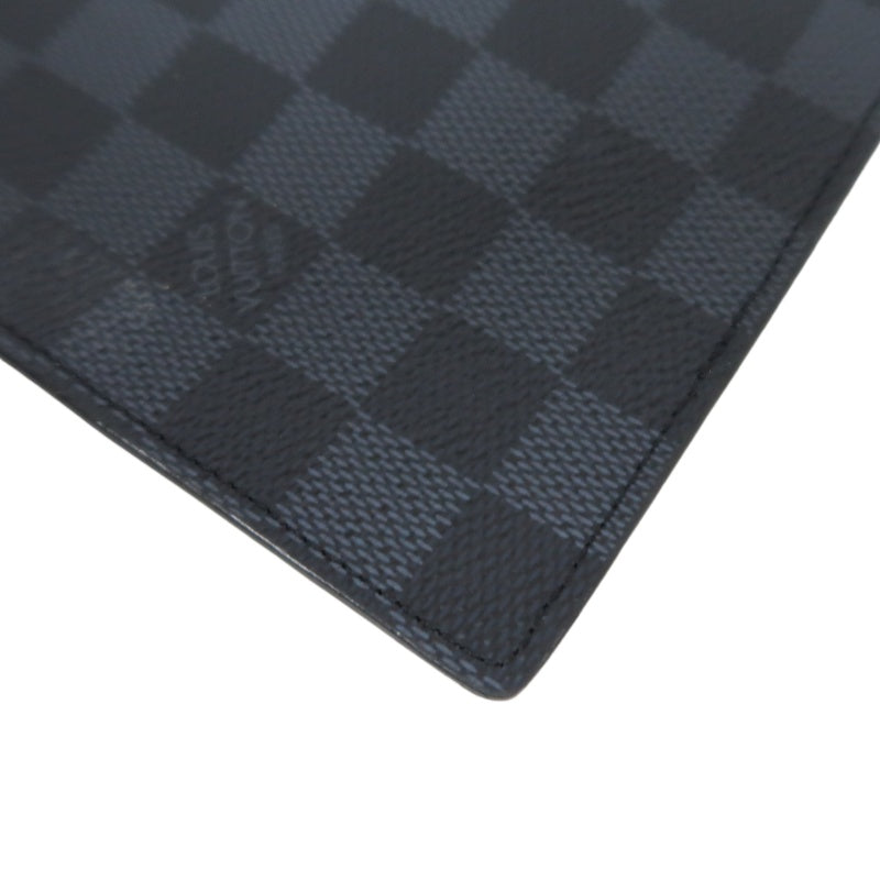 Louis Vuitton (LV) Damier Cobalt Pochette Phone, America's Cup 201 Shoulder Pouch, Blue-Black Color Block, Limited Edition, Includes Dust Bag, Box, Manual & Authentication Card (Men's Style)
