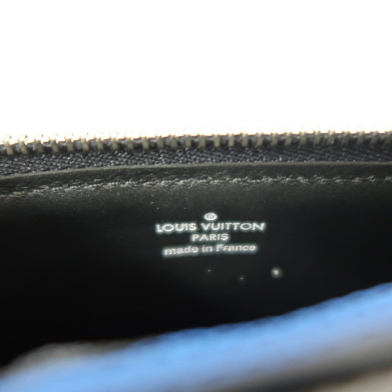 Louis Vuitton (LV) Damier Cobalt Pochette Phone, America's Cup 201 Shoulder Pouch, Blue-Black Color Block, Limited Edition, Includes Dust Bag, Box, Manual & Authentication Card (Men's Style)