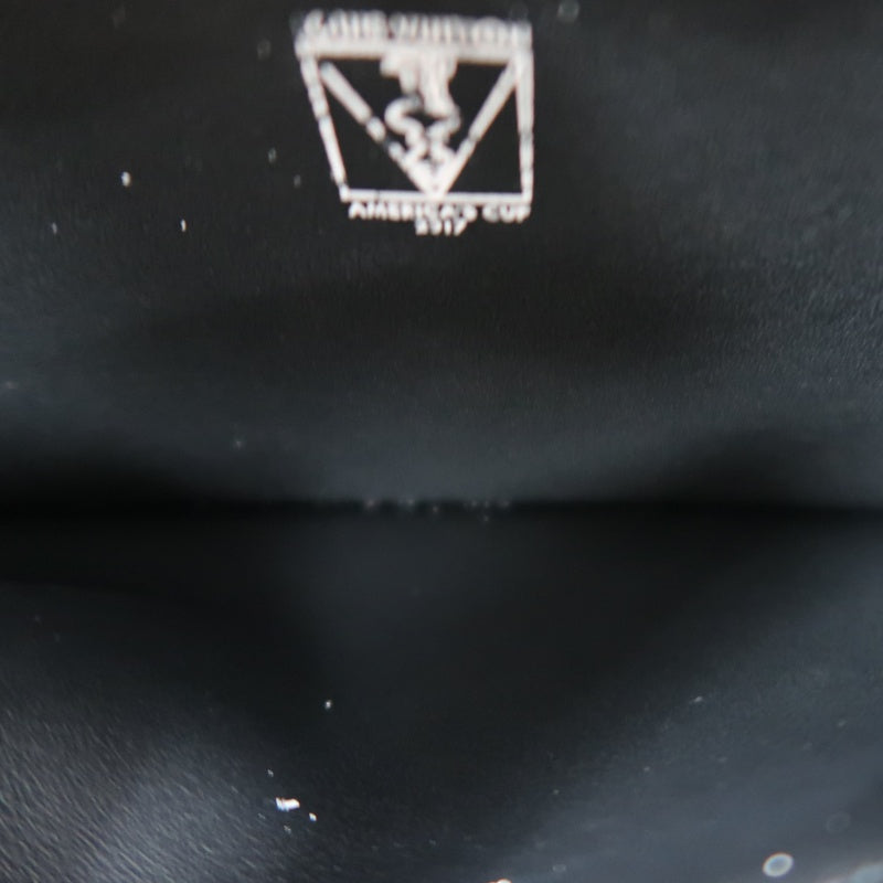 Louis Vuitton (LV) Damier Cobalt Pochette Phone, America's Cup 201 Shoulder Pouch, Blue-Black Color Block, Limited Edition, Includes Dust Bag, Box, Manual & Authentication Card (Men's Style)