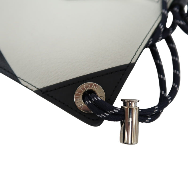 Louis Vuitton (LV) Damier Cobalt Pochette Phone, America's Cup 201 Shoulder Pouch, Blue-Black Color Block, Limited Edition, Includes Dust Bag, Box, Manual & Authentication Card (Men's Style)