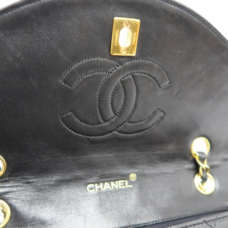 CHANEL Matelasse Cf Flap Shoulder Bag Caviar Leather Black Gold Hardware