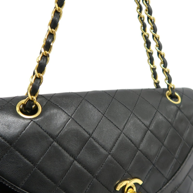 CHANEL Matelasse Cf Flap Shoulder Bag Caviar Leather Black Gold Hardware