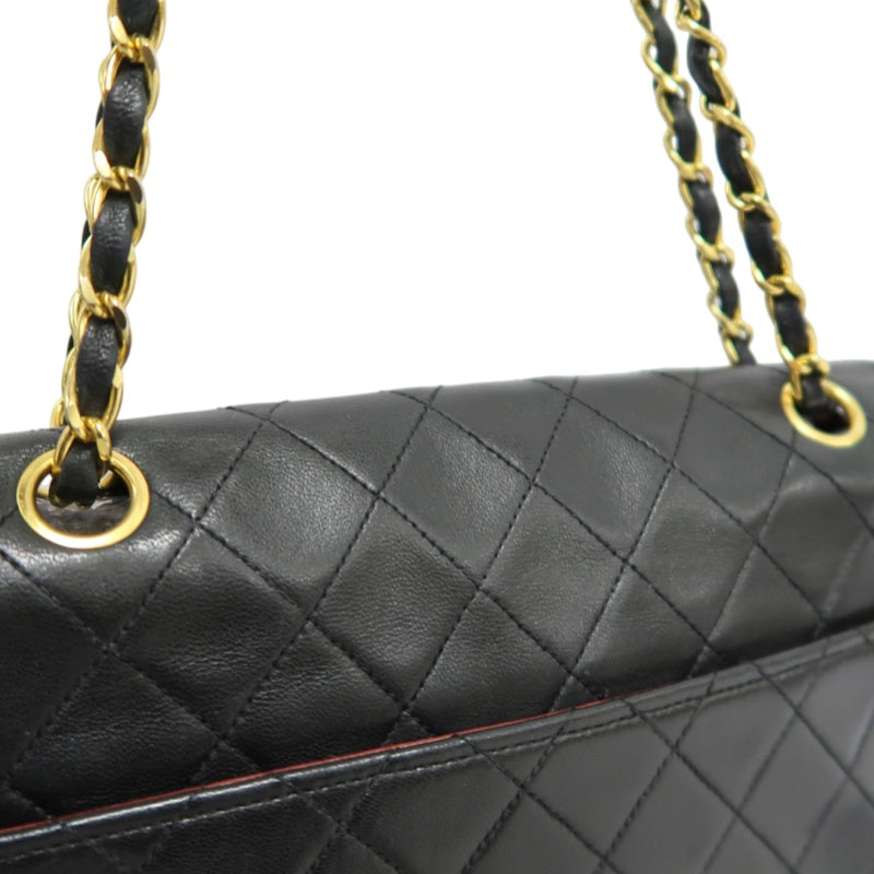 CHANEL Matelasse Cf Flap Shoulder Bag Caviar Leather Black Gold Hardware