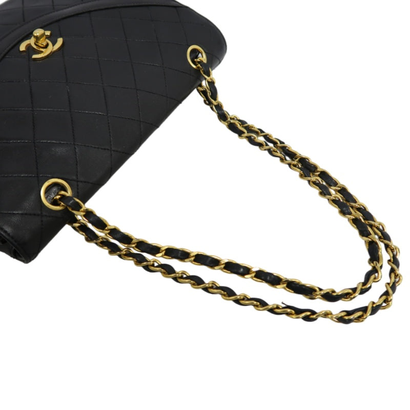 CHANEL Matelasse Cf Flap Shoulder Bag Caviar Leather Black Gold Hardware