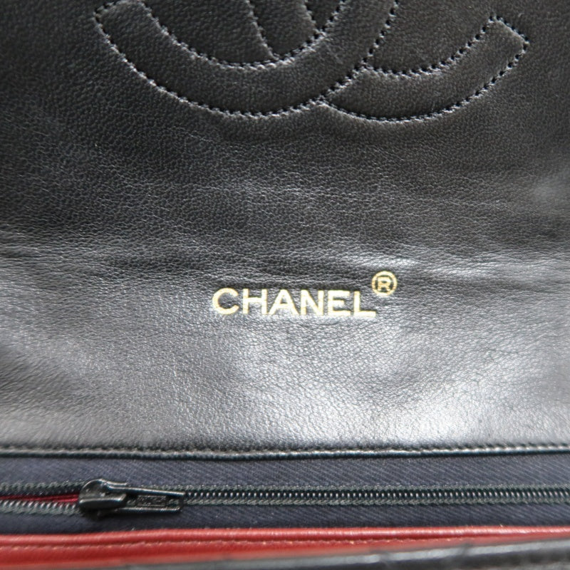 CHANEL Matelasse Cf Flap Shoulder Bag Caviar Leather Black Gold Hardware