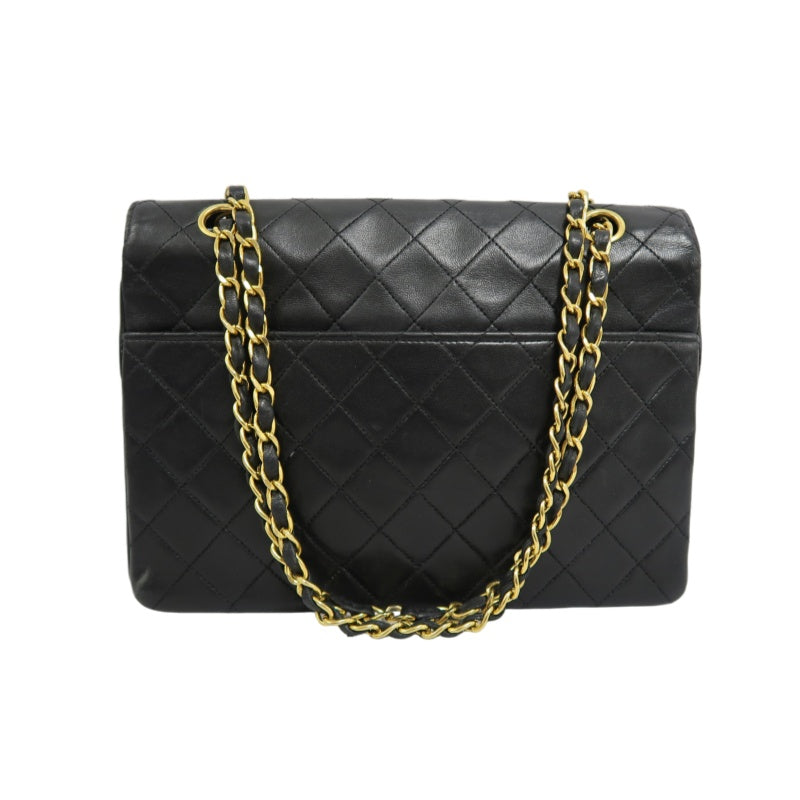 CHANEL Matelasse Cf Flap Shoulder Bag Caviar Leather Black Gold Hardware