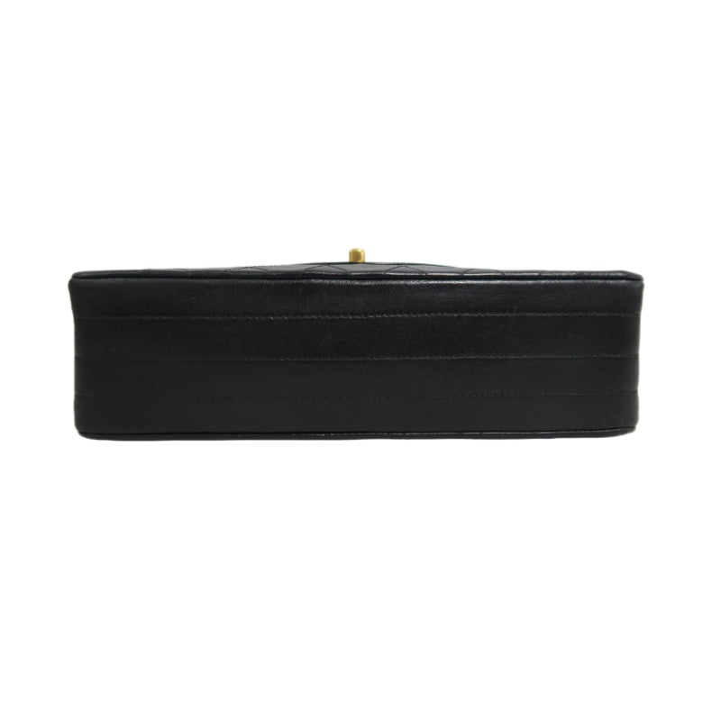 CHANEL Matelasse Cf Flap Shoulder Bag Caviar Leather Black Gold Hardware