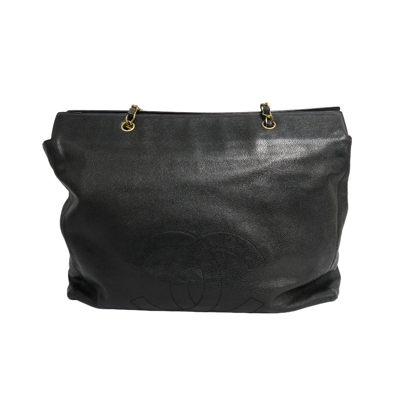 CHANEL Coco Mark Tote Bag, Caviar Skin, Black with Gold-Tone Hardware