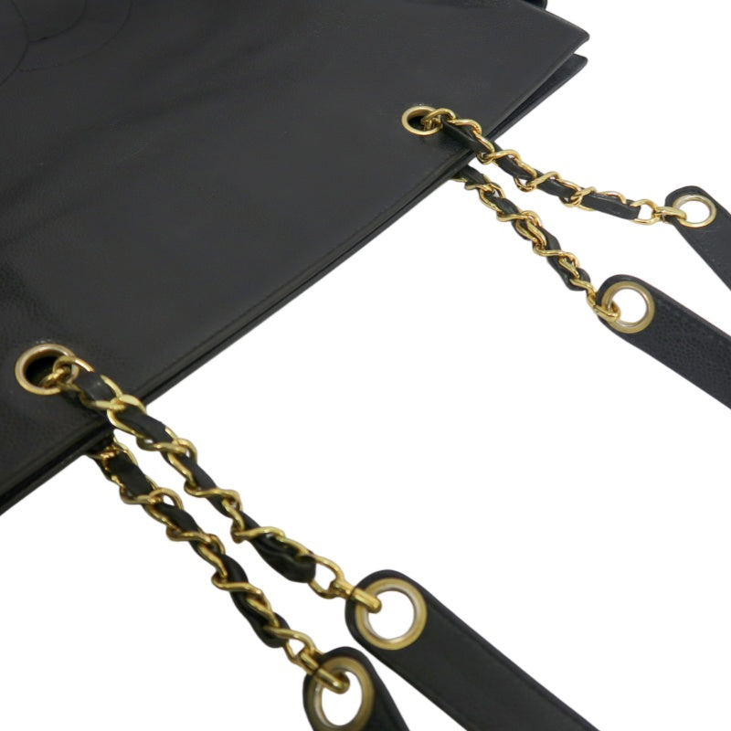CHANEL Coco Mark Tote Bag, Caviar Skin, Black with Gold-Tone Hardware