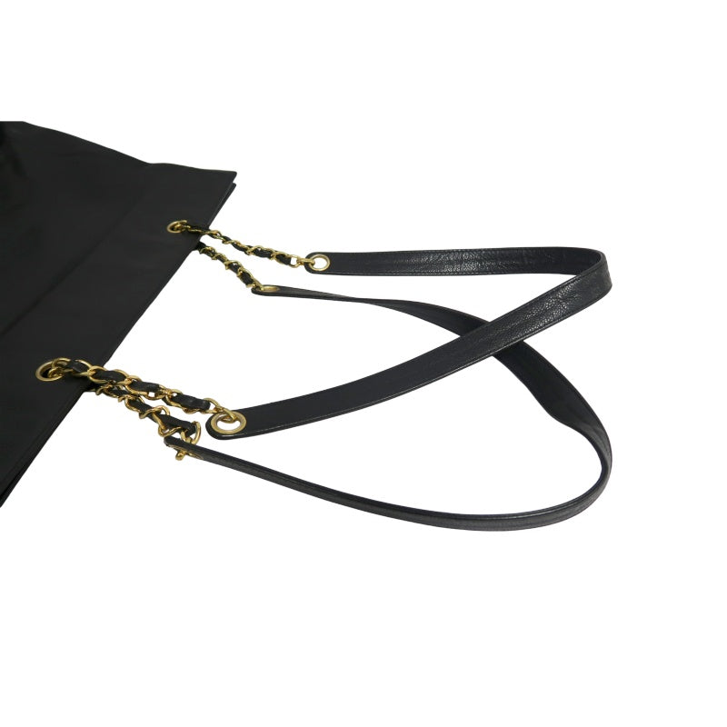 CHANEL Coco Mark Tote Bag, Caviar Skin, Black with Gold-Tone Hardware