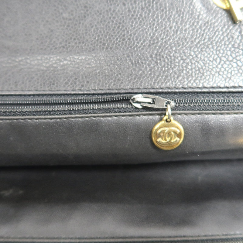 CHANEL Coco Mark Tote Bag, Caviar Skin, Black with Gold-Tone Hardware