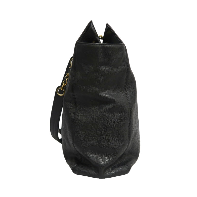 CHANEL Coco Mark Tote Bag, Caviar Skin, Black with Gold-Tone Hardware