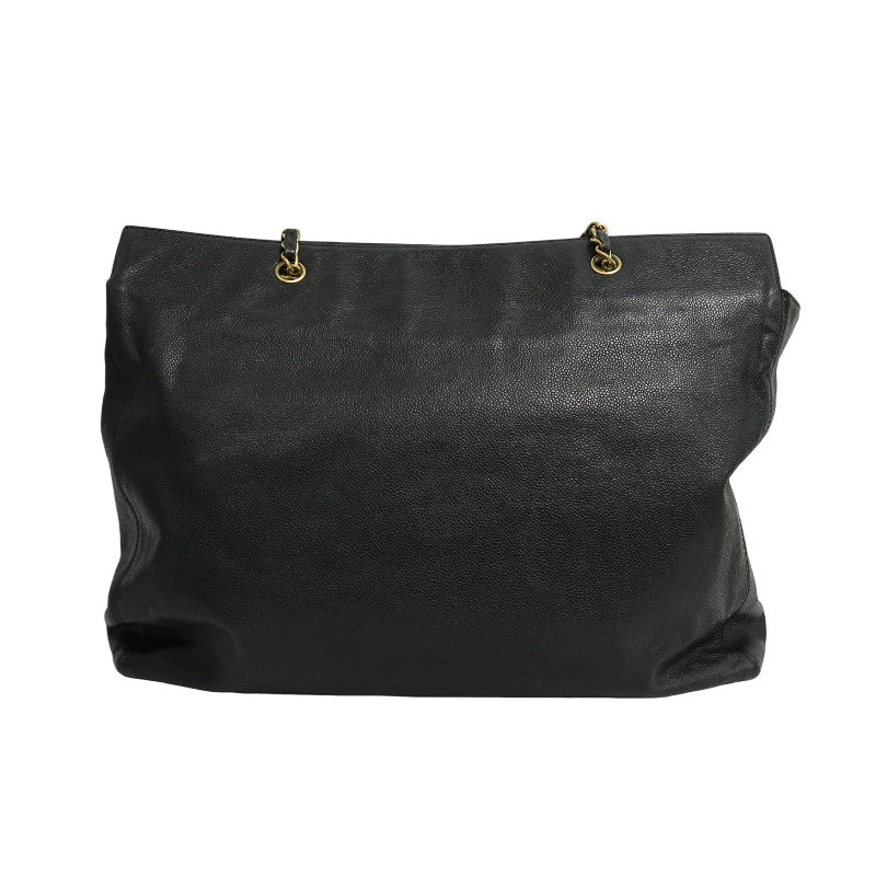 CHANEL Coco Mark Tote Bag, Caviar Skin, Black with Gold-Tone Hardware
