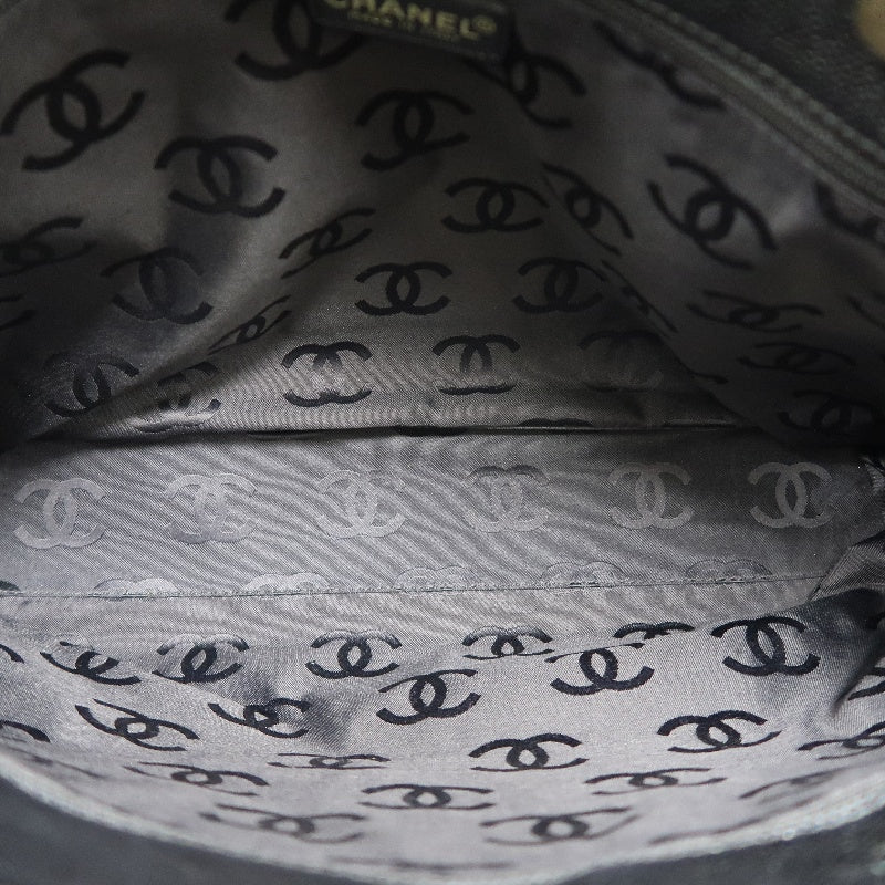 CHANEL Black Caviar Leather Tote Shoulder Bag