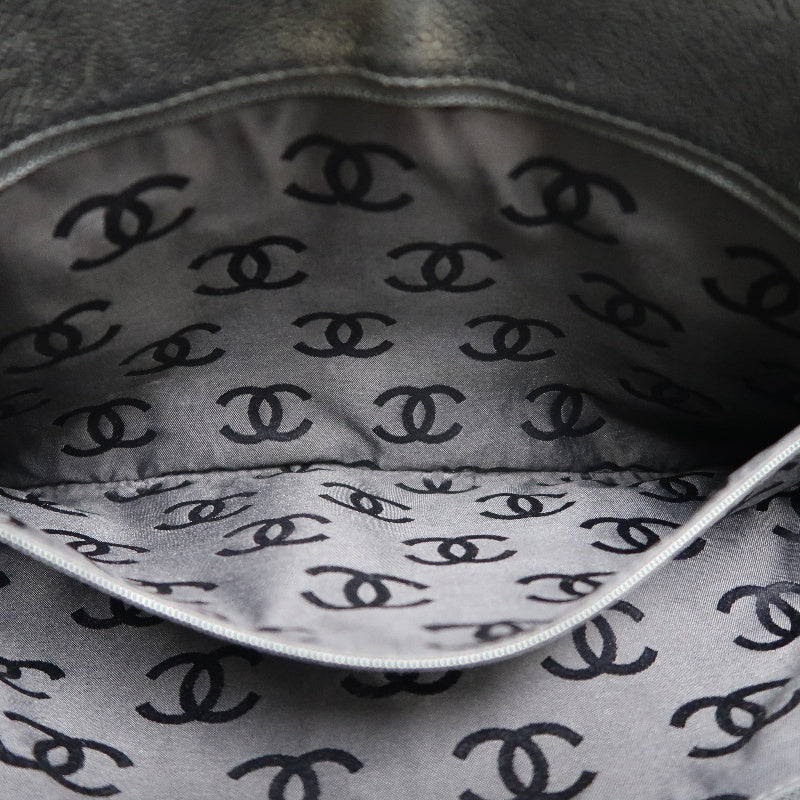 CHANEL Black Caviar Leather Tote Shoulder Bag