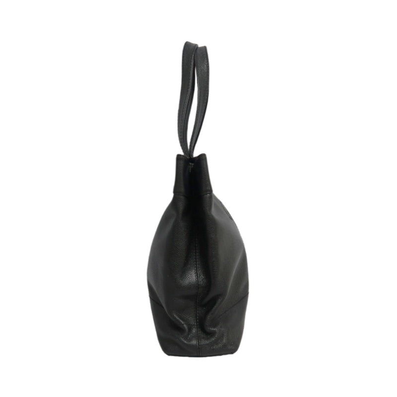 CHANEL Black Caviar Leather Tote Shoulder Bag