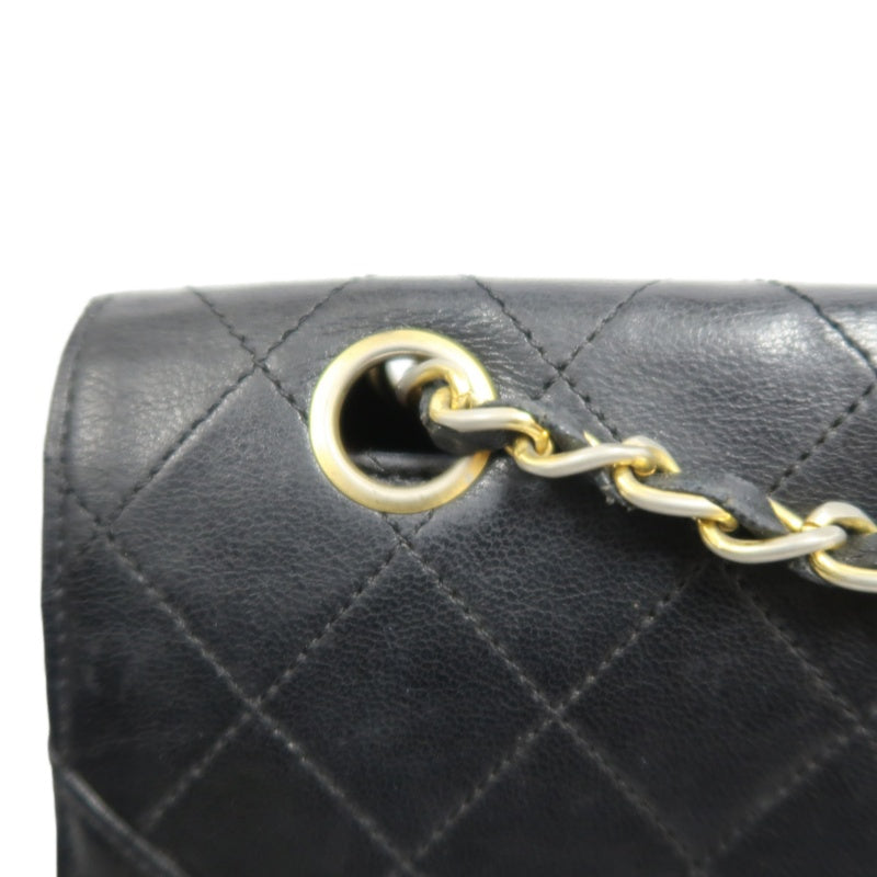 CHANEL Classic Flap Matelasse Shoulder Bag, Black Lambskin, Gold-Tone Hardware
