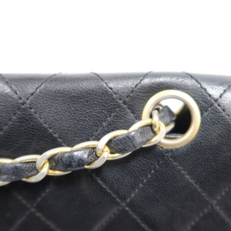 CHANEL Classic Flap Matelasse Shoulder Bag, Black Lambskin, Gold-Tone Hardware