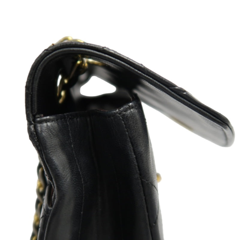 CHANEL Classic Flap Matelasse Shoulder Bag, Black Lambskin, Gold-Tone Hardware
