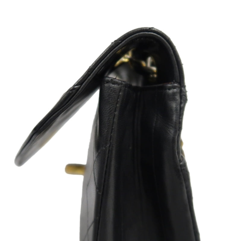 CHANEL Classic Flap Matelasse Shoulder Bag, Black Lambskin, Gold-Tone Hardware