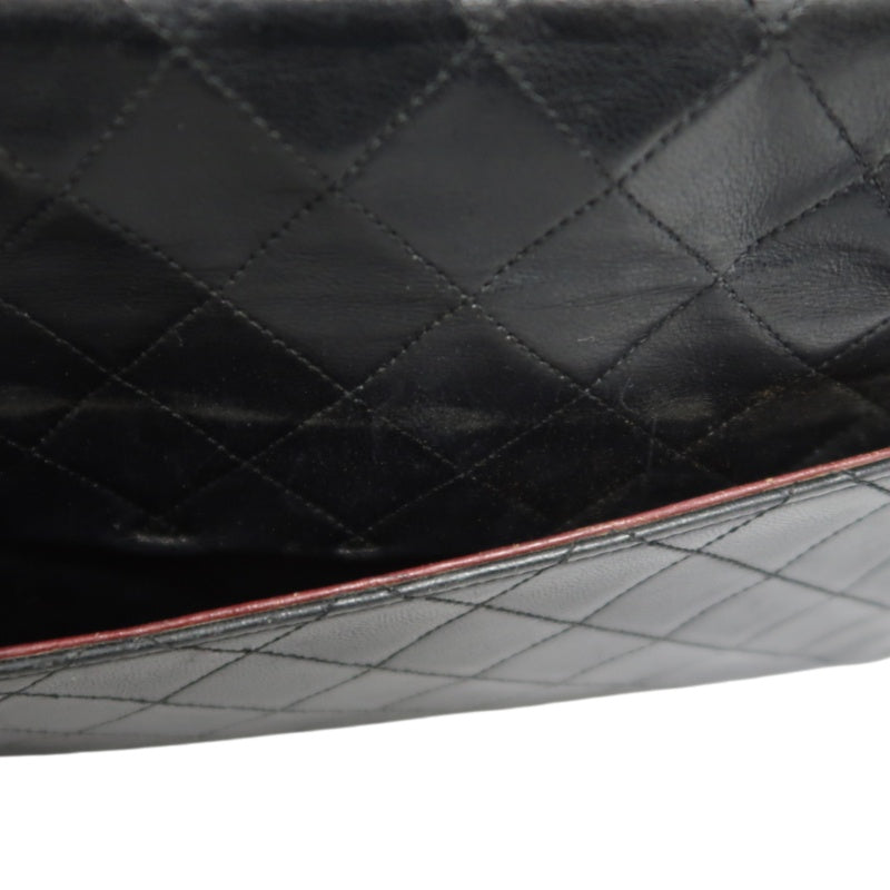 CHANEL Classic Flap Matelasse Shoulder Bag, Black Lambskin, Gold-Tone Hardware