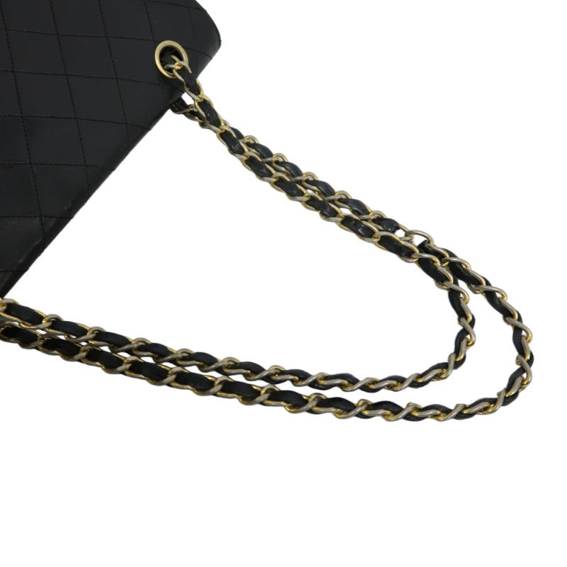 CHANEL Classic Flap Matelasse Shoulder Bag, Black Lambskin, Gold-Tone Hardware