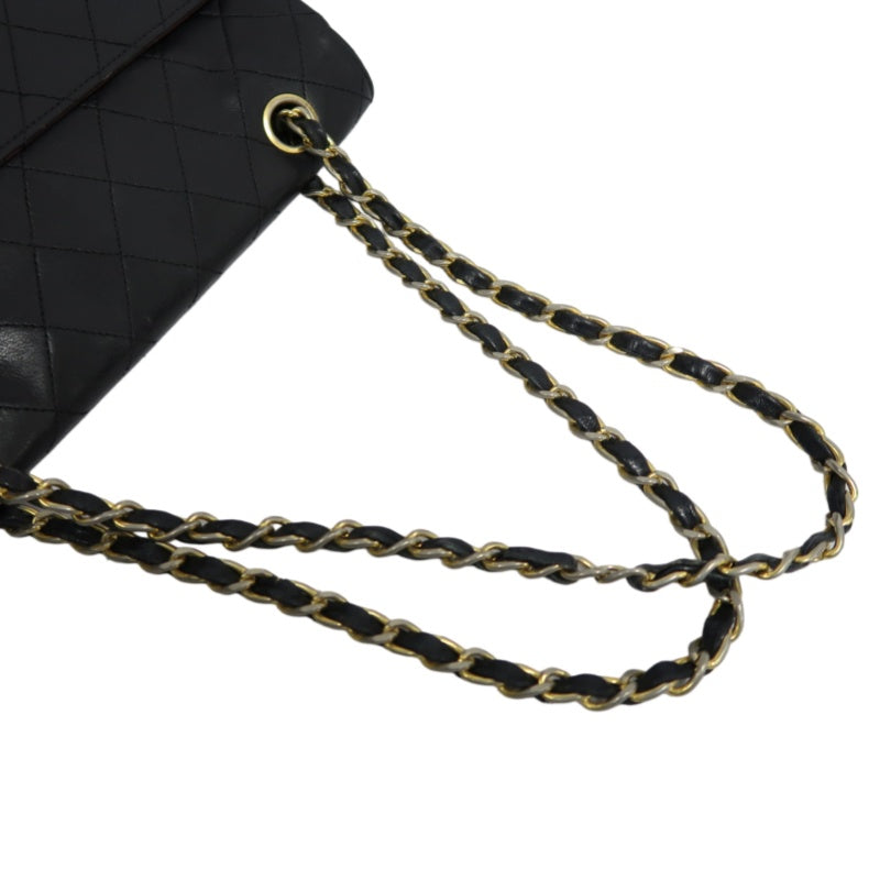 CHANEL Classic Flap Matelasse Shoulder Bag, Black Lambskin, Gold-Tone Hardware