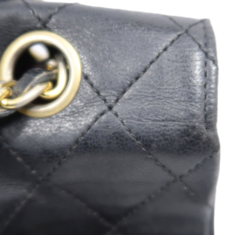 CHANEL Classic Flap Matelasse Shoulder Bag, Black Lambskin, Gold-Tone Hardware